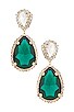 view 1 of 2 Teardrop Earrings in Emerald