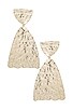 view 1 of 2 x Nat & Liv Rhodium Plated Statement Earrings in Silver