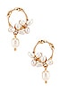 view 1 of 2 Pearl Drop Earrings in Gold