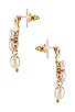 view 2 of 2 Pearl Drop Earrings in Gold