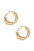 view 2 of 3 COUPLED フープ in Gold