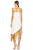 view 3 of 3 Sparkle Midi Dress in White & Gold
