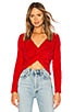 view 1 of 4 Lana Twist Front Sweater in Red