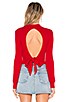 view 4 of 5 Estelle Tie Back Sweater in Red
