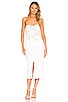 view 1 of 3 Solid Strapless Double Knot Midi Dress in Off White