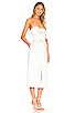 view 2 of 3 Solid Strapless Double Knot Midi Dress in Off White