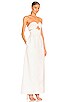 view 2 of 3 Solid Strapless Matelasse Maxi Dress in Off White