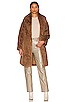 Belted Faux Fur Coat, view 1 of 4, click to view large image.