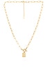 view 1 of 3 Letter Tag Necklace in Gold
