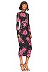 view 2 of 3 Shailene Dress in Noir Pink Bouquet