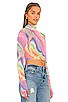 view 2 of 4 Micaela Mesh Turtleneck Top in Abstract Multi Marble