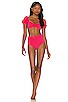 view 4 of 4 Romina Luau Bikini Top in Fuchsia