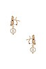 view 2 of 2 PEDANT CRYSTAL CLUSTER 귀걸이 in Pearl