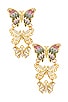 BOUCLES D'OREILLES TRIPLE BUTTERFLY, view 1, click to view large image.