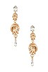 view 1 of 2 Double Knot And Tear Drop Earrings in Gold