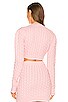 view 3 of 4 Kira Cable Sweater in Pink & Ivory