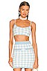 view 1 of 4 Sadie Knit Plaid Cropped Tank in Baby Blue & White