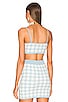 view 3 of 4 Sadie Knit Plaid Cropped Tank in Baby Blue & White