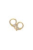 view 4 of 4 Pave Handcuff Huggie Earring in Gold