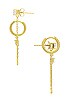 view 3 of 3 Pave Huggie Chain & Stud Earring in Gold