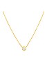 view 2 of 2 Round Bezel Solitaire Necklace in Gold