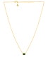 view 1 of 2 Colored Emerald Bezel Solitaire Necklace in Emerald Green
