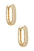 view 1 of 2 Mini Pave Oval Huggie Earring in Gold
