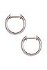 view 2 of 2 CZ X Solid Wide Huggie Earring in Silver