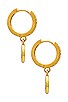 view 3 of 3 BOUCLES D'OREILLES SMILEY CRYSTAL in Gold