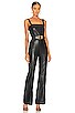 view 4 of 4 Linette Vegan Leather Jumpsuit in Black