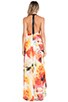 view 3 of 4 Ryan High Neck Leather T-Back Maxi Dress in Sunset Blur