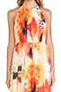 view 4 of 4 Ryan High Neck Leather T-Back Maxi Dress in Sunset Blur