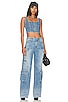 alice olivia cay baggy denim cargo pants