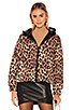 view 2 of 5 Durham Reversible Hooded Puffer in Spotted Leopard Dark Tan & Black