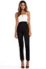 view 2 of 5 Arrow Tank Pleat Pant Jumpsuit in White & Black
