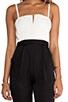 view 5 of 5 Arrow Tank Pleat Pant Jumpsuit in White & Black