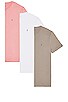 view 1 of 4 Brace Short Sleeve Crew 3 Pack in Pink, Optic White, & Flint