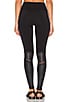 view 3 of 3 High Waisted Moto Legging in Black & Black Glossy