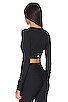 view 3 of 4 Ribbed Knotty Long Sleeve in Black