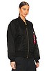 view 3 of 10 MA-1 Blood Chit Bomber in Black