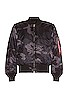 view 1 of 5 MA-1 Bomber Jacket in Black Woodland Camo