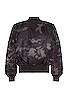 view 4 of 5 MA-1 Bomber Jacket in Black Woodland Camo