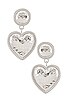 Heart Drop Earrings, view 1 of 3, click to view large image.