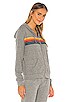 view 2 of 4 5 Stripe Zip Hoodie in Heather Grey