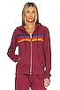 view 2 of 6 5 Stripe Hoodie in Plum