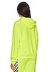 view 4 of 5 Check Sleeve Hoodie in Neon Yellow