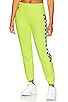 view 1 of 5 Check Leg Sweatpant in Neon Yellow