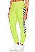 view 3 of 5 Check Leg Sweatpant in Neon Yellow