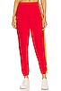 view 1 of 5 5 Stripe Sweatpant in Red & Yellow Purple