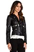 Leather Biker Jacket, view 3, click to view large image.